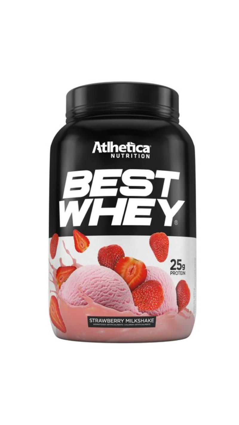 Best Whey Strawberry Milkshake 900g Atlhetica