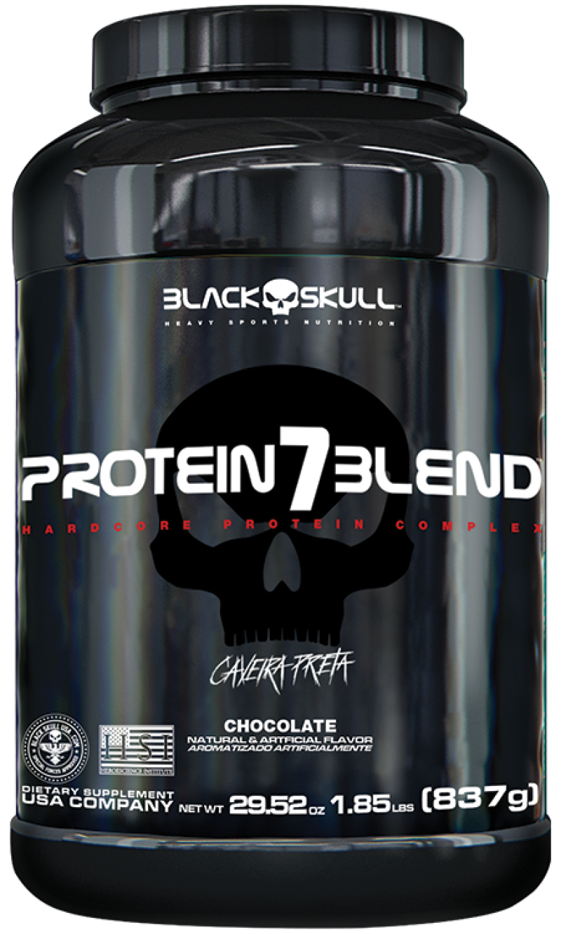 Protein 7 Blend Chocolate 837G-Caveira Preta- Black Skull