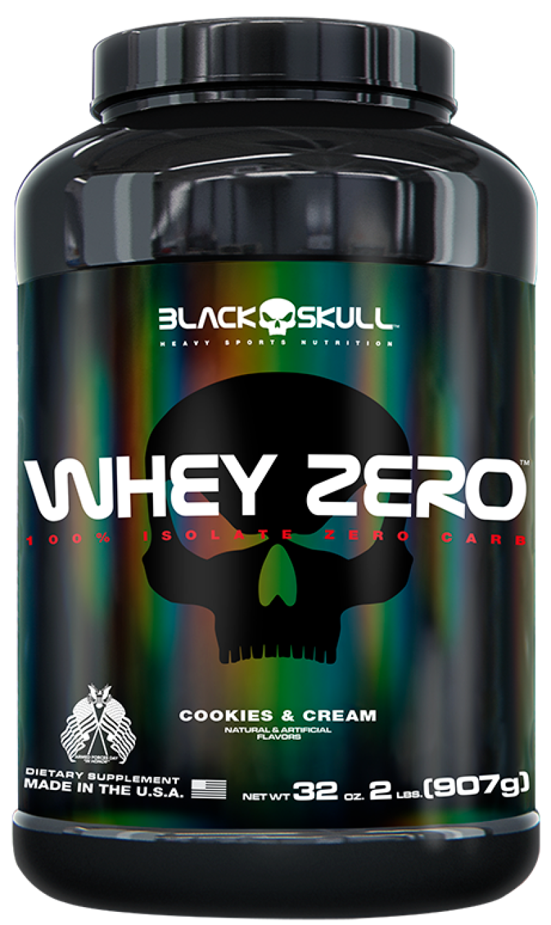 Whey Zero Cookies Cream 907g Black Skull
