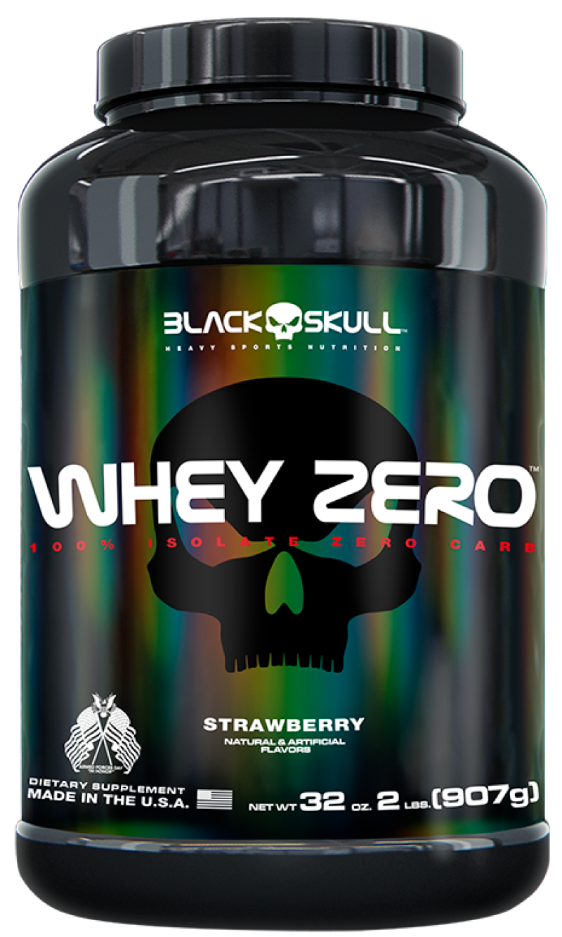 Whey Zero Morango 907g Black Skull