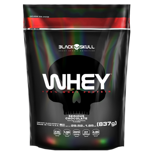 100% Whey Protein Morango 837g - Black Skull